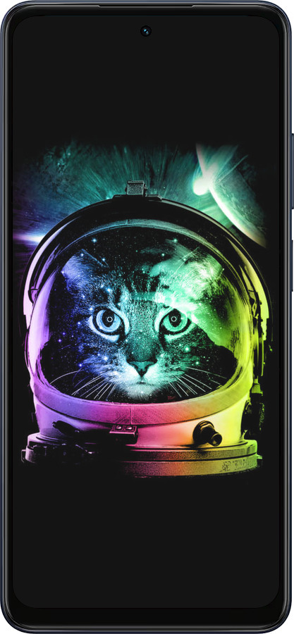 Силиконовый чехол Кот-астронавт для Oppo A5X 4G/5G - 4154u-4090 изображение 