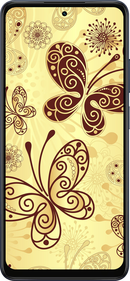 Силиконовый чехол Красивые бабочки для Oppo A5X 4G/5G - 4170u-4090 изображение 