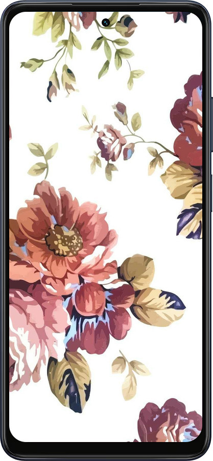 Силиконовый чехол Vintage flowers для Oppo A5X 4G/5G - 4333u-4090 изображение 