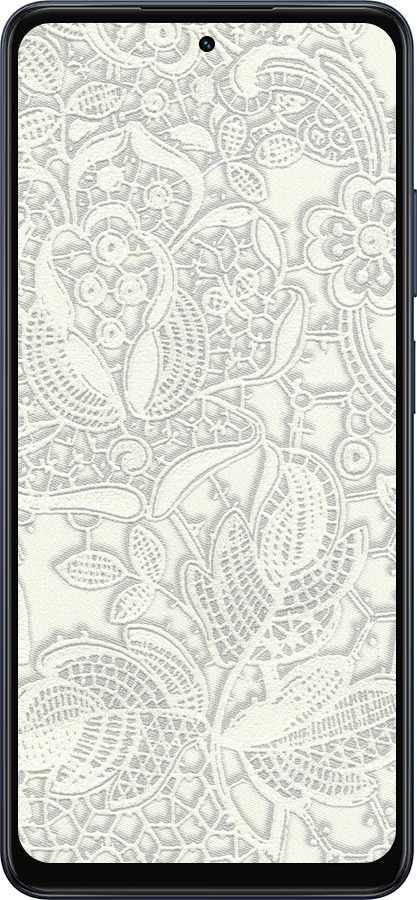 Силиконовый чехол Белое кружево для Oppo A5X 4G/5G - 4383u-4090 изображение 