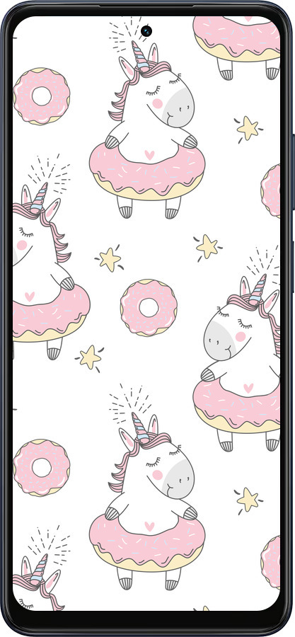 Силиконовый чехол Единорожки для Oppo A5X 4G/5G - 4659u-4090 изображение 