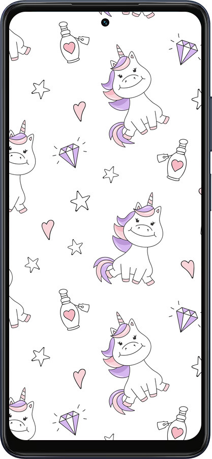 Силиконовый чехол Единорожка v2 для Oppo A5X 4G/5G - 4703u-4090 изображение 