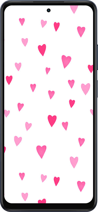 Силиконовый чехол Сердечки 2 для Oppo A5X 4G/5G - 4763u-4090 изображение 