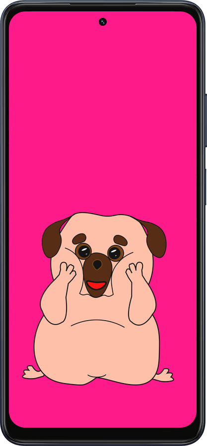 Силиконовый чехол Весёлый мопс для Oppo A5X 4G/5G - 4908u-4090 изображение 