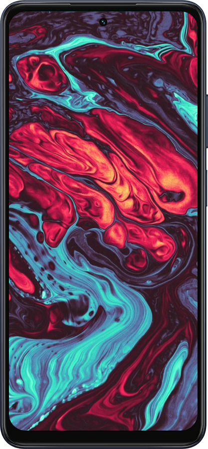 Силиконовый чехол Синяя красная абстакция для Oppo A5X 4G/5G - 5339u-4090 изображение 