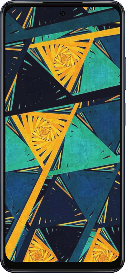 Силиконовый чехол Арт, абстракция, желтый, синий для Oppo A5X 4G/5G - 5382u-4090 изображение 