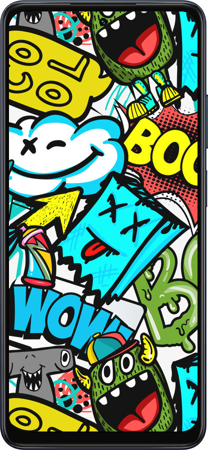 Силиконовый чехол Стикеры v4 для Oppo A5X 4G/5G - 5508u-4090 изображение 