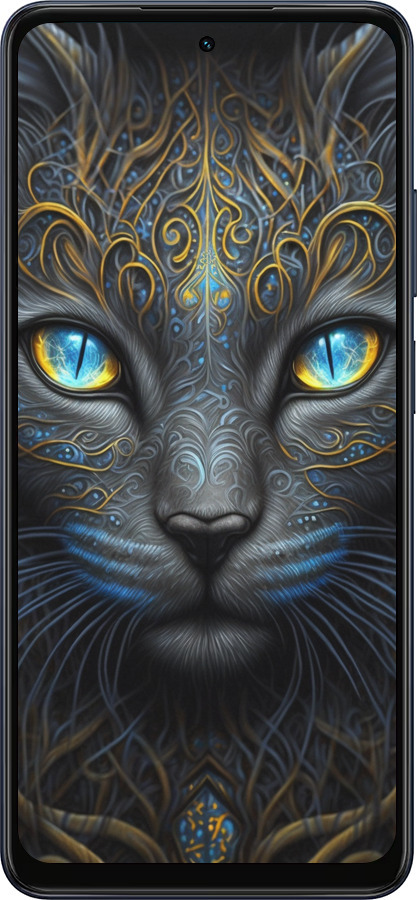 Силиконовый чехол Кошка для Oppo A5X 4G/5G - 5548u-4090 изображение 