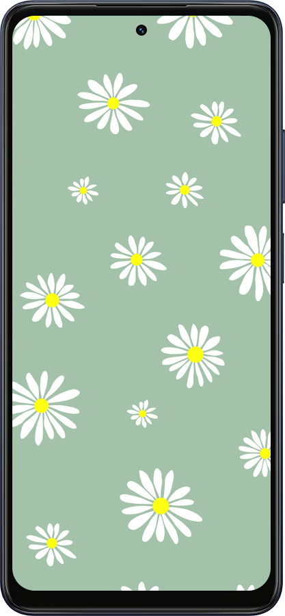 Силиконовый чехол Ромашки v4 для Oppo A5X 4G/5G - 5603u-4090 изображение 