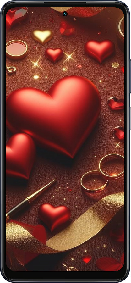 Силиконовый чехол Сердечки v3 для Oppo A5X 4G/5G - 5833u-4090 изображение 