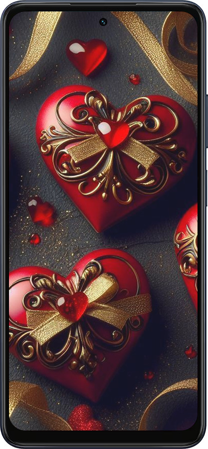 Силиконовый чехол Сердечки v4 для Oppo A5X 4G/5G - 5834u-4090 изображение 