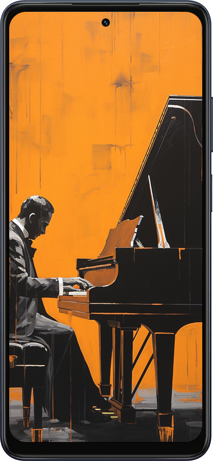 Силиконовый чехол Чехол для телефона Мужчина за Роялем для Oppo A5X 4G/5G - 5938u-4090 изображение 