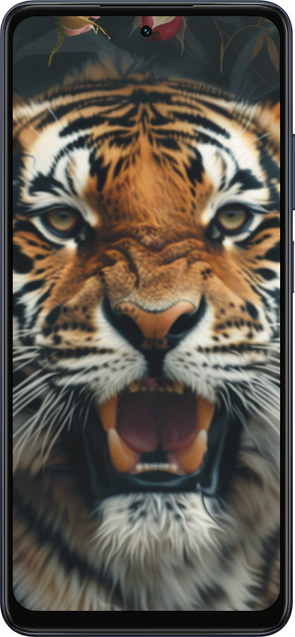 Силиконовый чехол Тигровое величие для Oppo A5X 4G/5G - 6080u-4090 изображение 