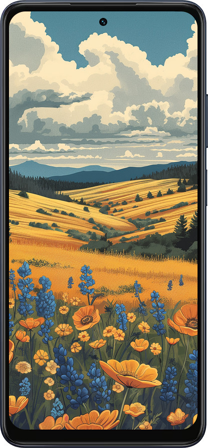 Силиконовый чехол Украинское поле для Oppo A5X 4G/5G - 6082u-4090 изображение 