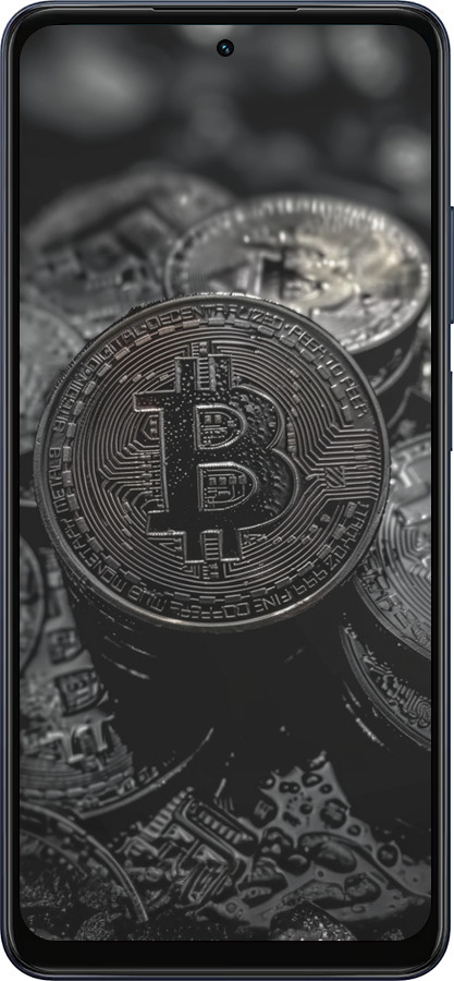 Силиконовый чехол Black Bitcoin для Oppo A5X 4G/5G - 6090u-4090 изображение 