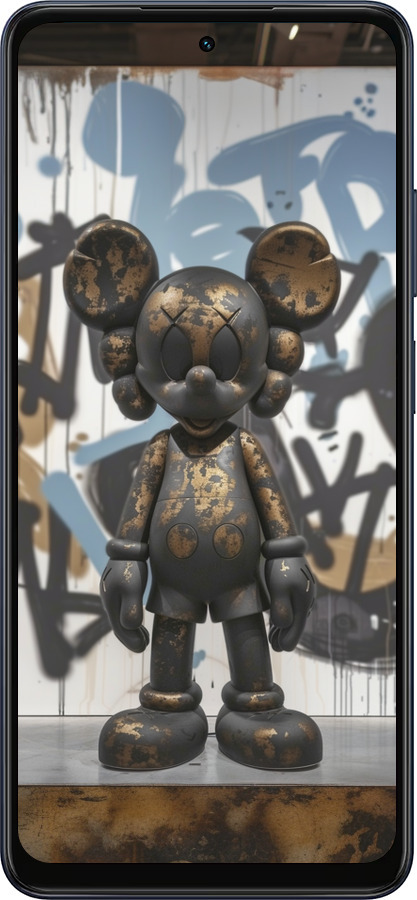 Силиконовый чехол Bronze kaws v2 для Oppo A5X 4G/5G - 6098u-4090 изображение 