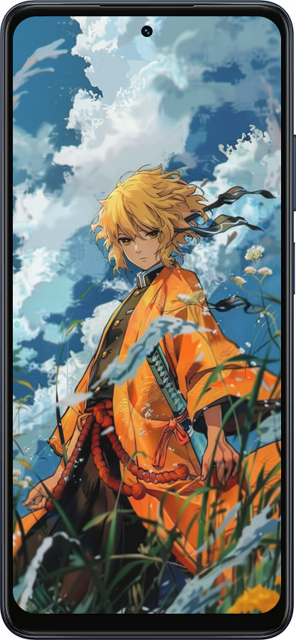 Силиконовый чехол Zenitsu Agatsuma для Oppo A5X 4G/5G - 6117u-4090 изображение 