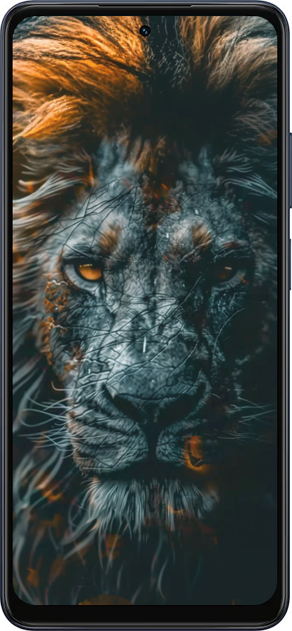 Силиконовый чехол Лев в сумерках для Oppo A5X 4G/5G - 6154u-4090 изображение 