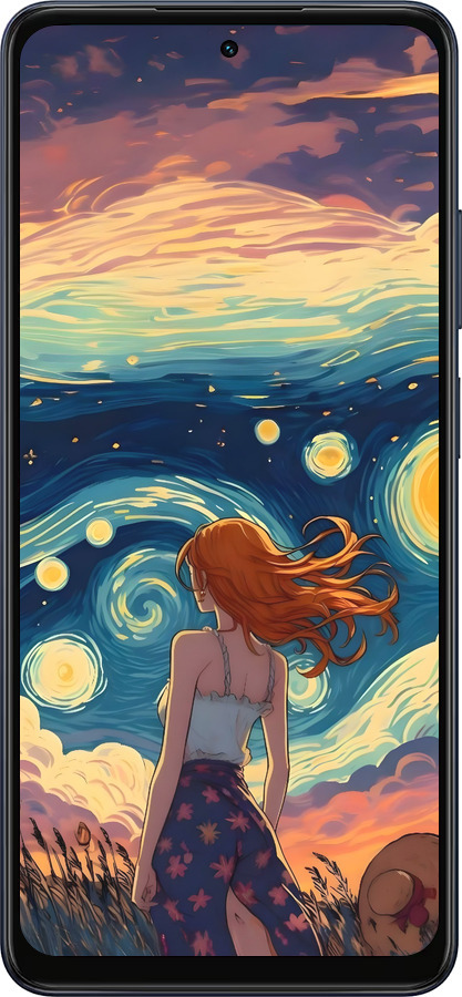 Силиконовый чехол Девушка Арт для Oppo A5X 4G/5G - 6325u-4090 изображение 