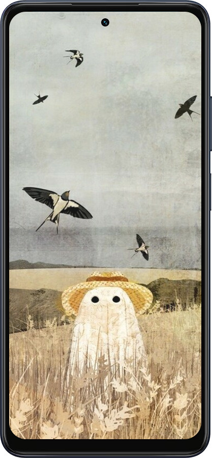 Силиконовый чехол Призрак в поле для Oppo A5X 4G/5G - 6427u-4090 изображение 