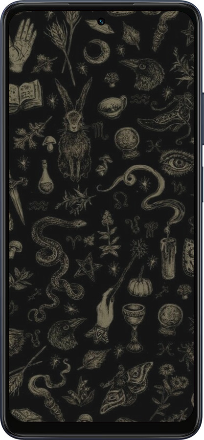 Силиконовый чехол Мистический коллаж с травами и магическими символами для Oppo A5X 4G/5G - 6428u-4090 изображение 