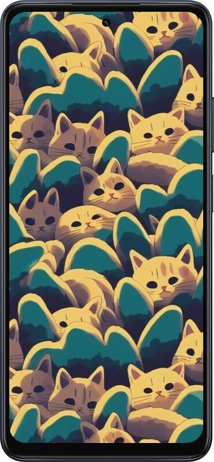 Силиконовый чехол С изображением кошек для Oppo A5X 4G/5G - 6429u-4090 изображение 