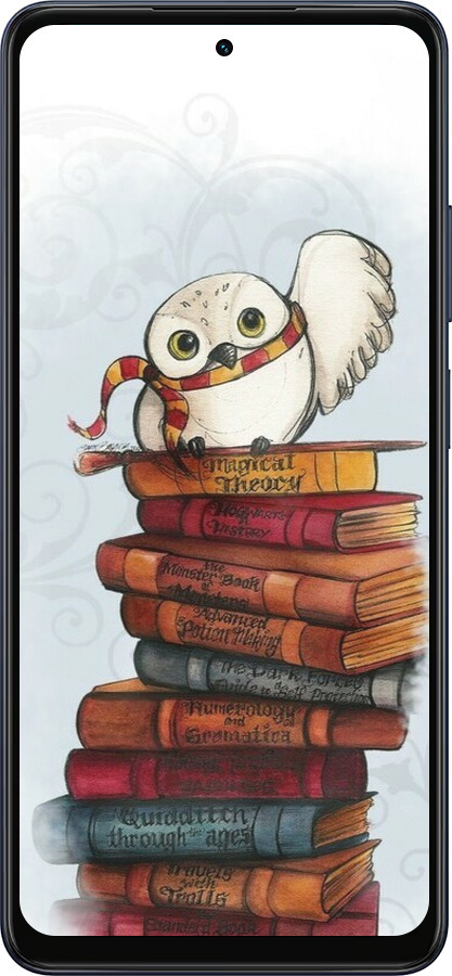 Силиконовый чехол Сова и книги для Oppo A5X 4G/5G - 6436u-4090 изображение 