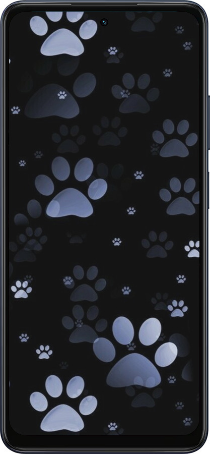 Силиконовый чехол С синими отпечатками лап для Oppo A5X 4G/5G - 6441u-4090 изображение 