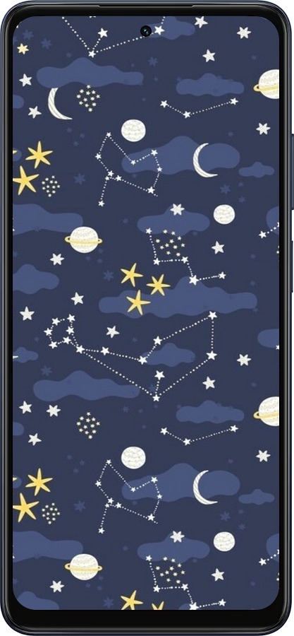 Силіконовий чехол Астрономічний візерунок для Oppo A5X 4G/5G - 6446u-4090 изображение 