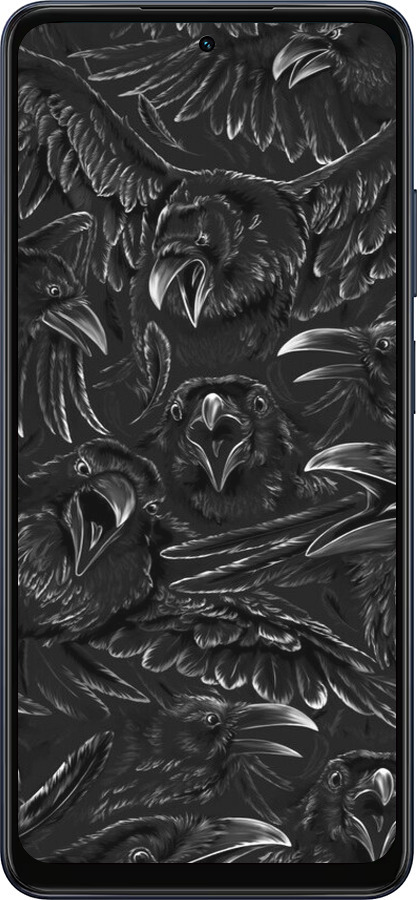 Силиконовый чехол Воронья ярость для Oppo A5X 4G/5G - 6474u-4090 изображение 