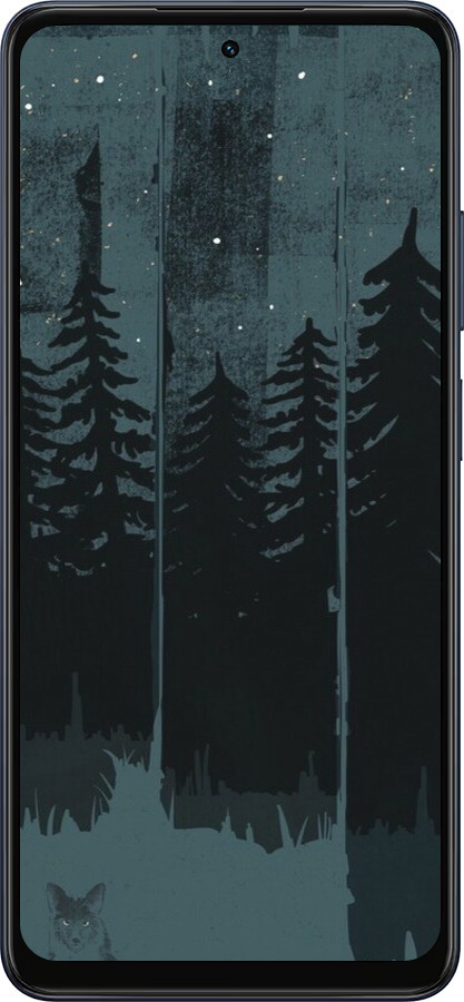 Силиконовый чехол Лиса и ночной лес для Oppo A5X 4G/5G - 6481u-4090 изображение 