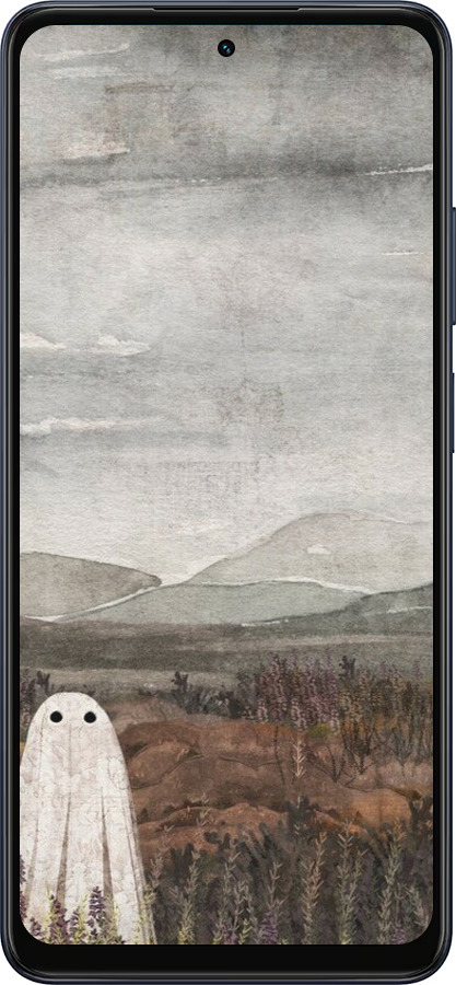 Силиконовый чехол Одинокий призрак на фоне гор для Oppo A5X 4G/5G - 6486u-4090 изображение 