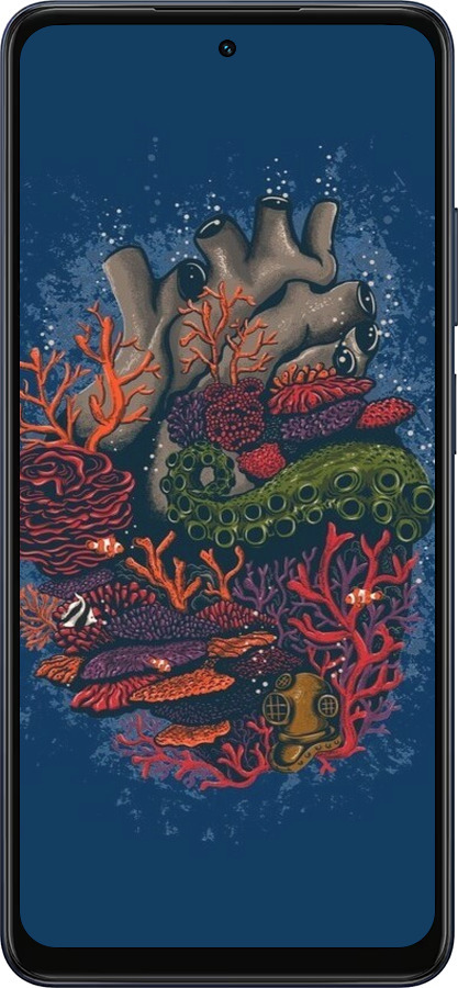 Силиконовый чехол Сердце моря для Oppo A5X 4G/5G - 6506u-4090 изображение 