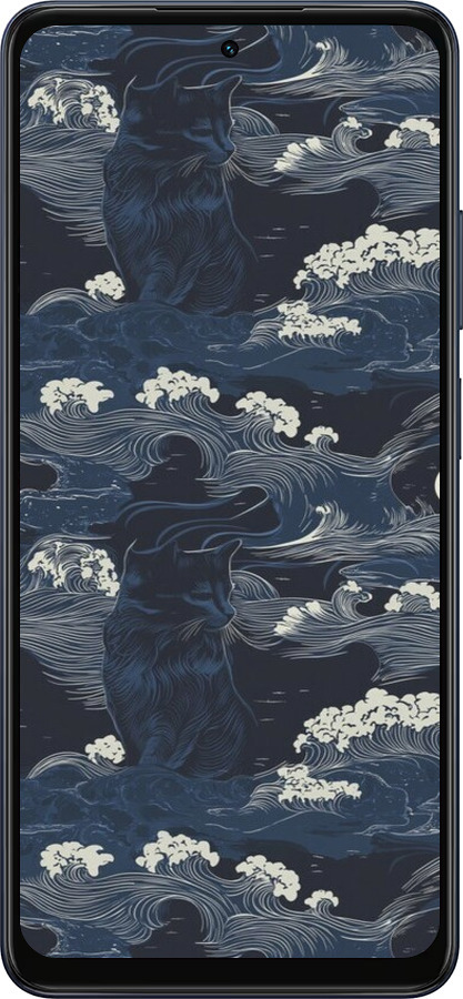 Силіконовий чехол Морська тематика у стилі арт-деко для Oppo A5X 4G/5G - 6520u-4090 изображение 