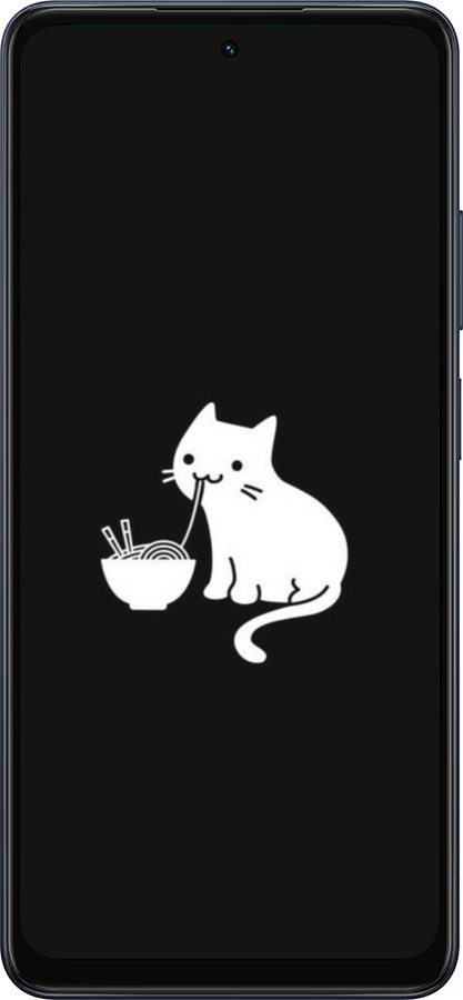 Силиконовый чехол С милым котом на черном фоне для Oppo A5X 4G/5G - 6528u-4090 изображение 