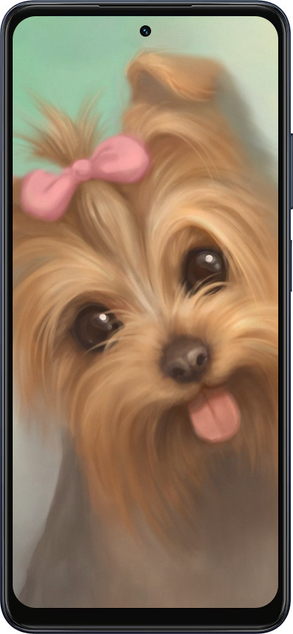 Силиконовый чехол Нарисованный йоркширский терьер для Oppo A5X 4G/5G - 928u-4090 изображение 