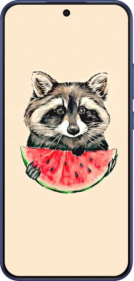 Силиконовый чехол Енотик с арбузом для Oppo F31 - 4605u-4238 изображение 