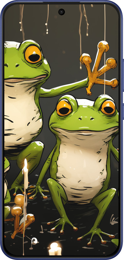 Силиконовый чехол Жабки 2 для Oppo A6 Pro 4G - 5657u-4229 изображение 