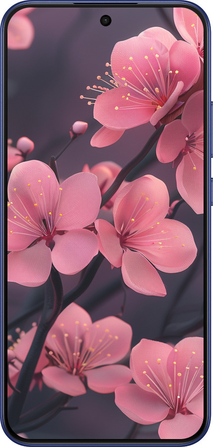 Силиконовый чехол Пурпурная сакура для Oppo A6 Pro 4G - 6075u-4229 изображение 