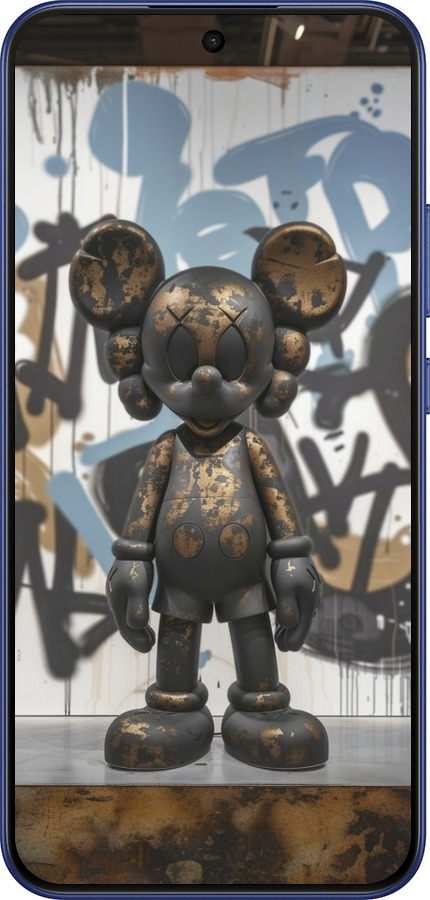 Силиконовый чехол Bronze kaws v2 для Oppo A6 Pro 4G - 6098u-4229 изображение 