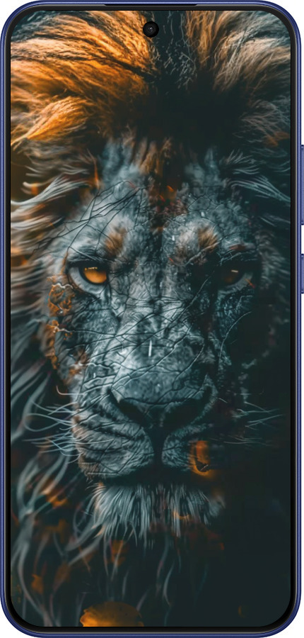 Силиконовый чехол Лев в сумерках для Oppo A6 Pro 4G - 6154u-4229 изображение 