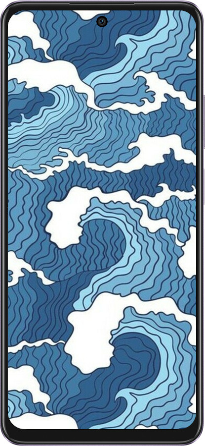TPU чехол Абстрактный рисунок морских волн для Oppo A60 4G - 6538b-3702 изображение 