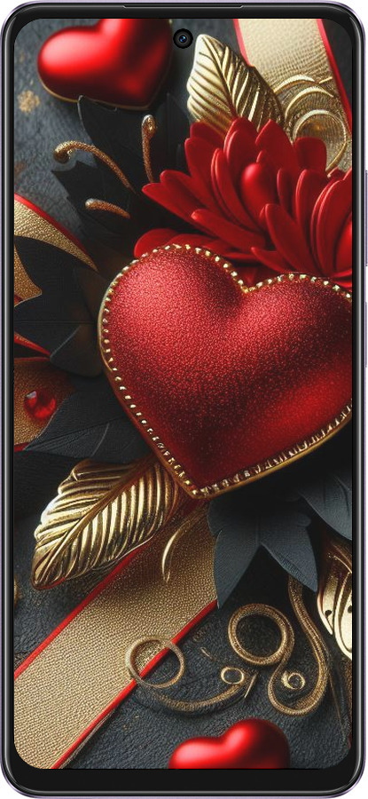 Силиконовый чехол Сердечки v2 для Oppo A60 4G - 5832u-3702 изображение 