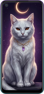 TPU чехол Mystic White Cat Gothic Dark Purple Gold для Oppo A72 - 6805b-2011 изображение 