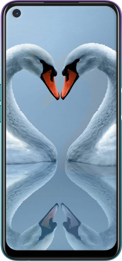 TPU чехол Лебеді для Oppo A72 - 6007b-2011 изображение 
