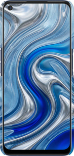 3D пластиковый матовый чехол Liquid Chrome для Oppo A72 - 6781m-2011 изображение 