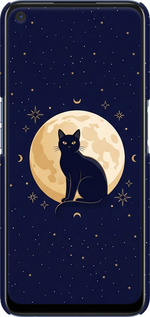 3D пластиковый матовый чехол Cute Cat Celestial/Witchy для Oppo A72 - 6787m-2011 изображение 
