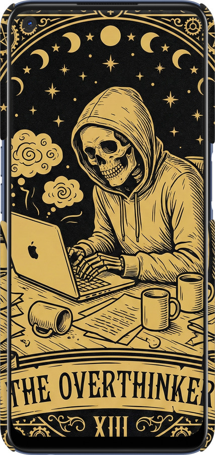 3D пластиковий матовий чехол The Overthinker для Oppo A72 - 6774m-2011 изображение 