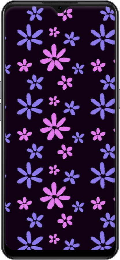 TPU чехол с  цветами для Oppo A73 - 6258b-1379 изображение 