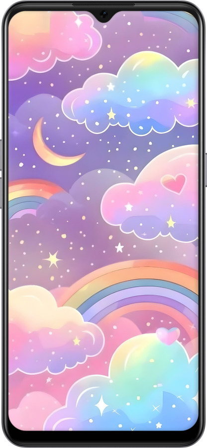 2D пластиковый чехол Облака и радуга для Oppo A73 - 6312t-1379 изображение 